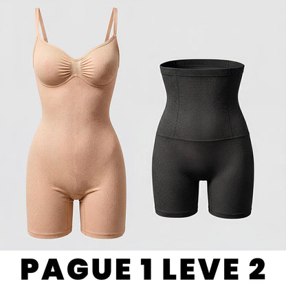 Kit Short modelador + macacão modelador - SHAPERSLIM